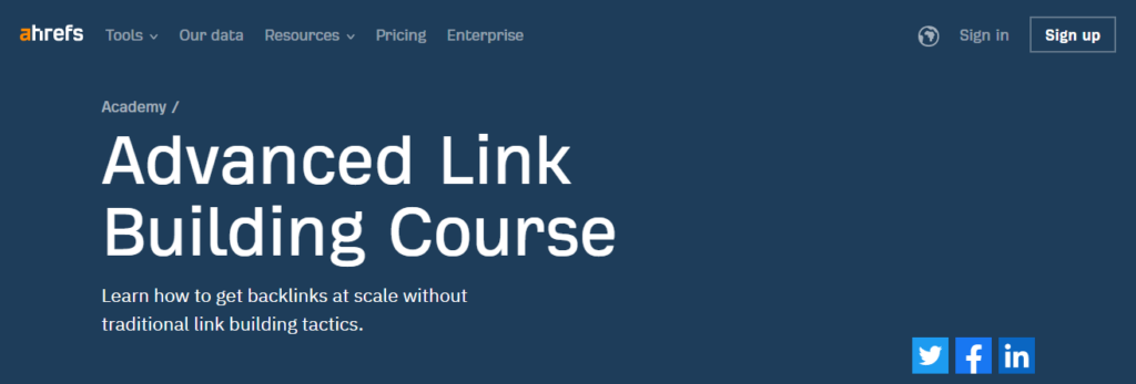 Advanced Link Building Certification Training