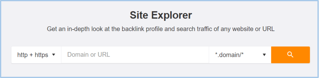 Ahrefs site explorer feature