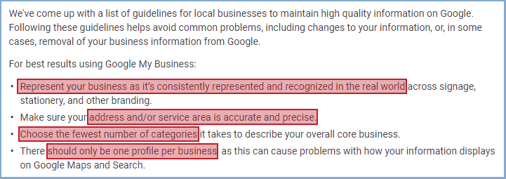 Google guidelines