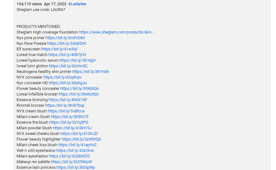 Affiliate links