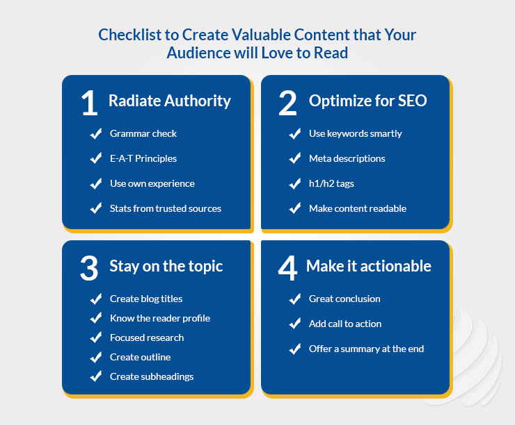 Checklist to Create Valuable Content that Your Audience will Love to Read