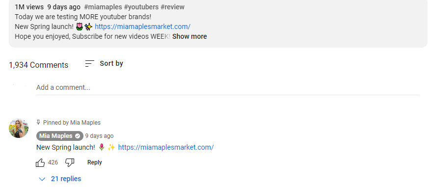 Comment Links