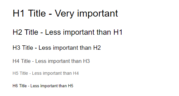 H1 H2 Titles
