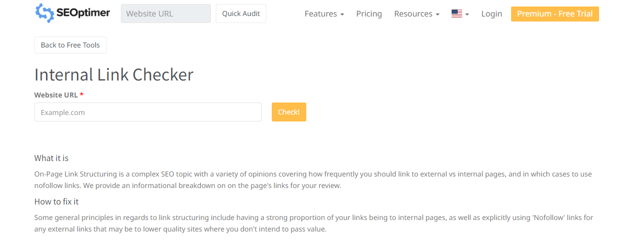 Internal Link checker