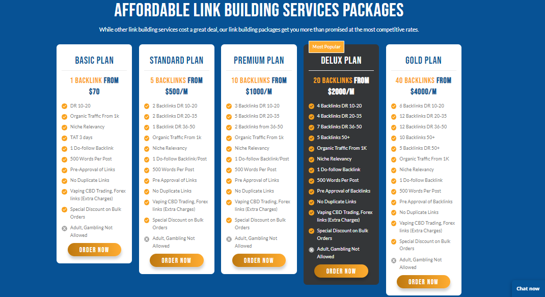 Link Building service packages