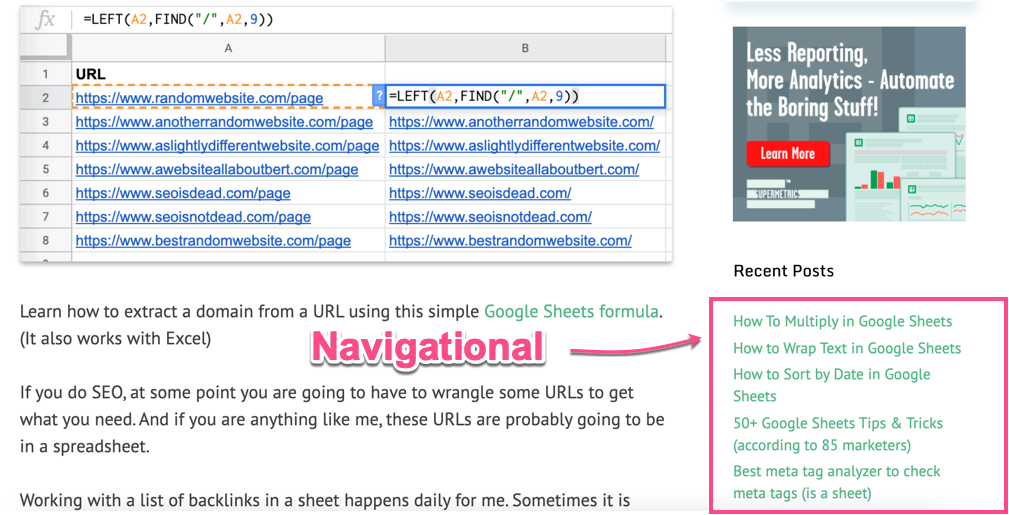 Navigational Links