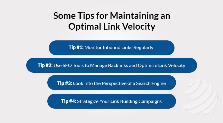 Some Tips for Maintaining an Optimal Link Velocity