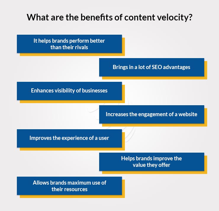  What are the benefits of content velocity?