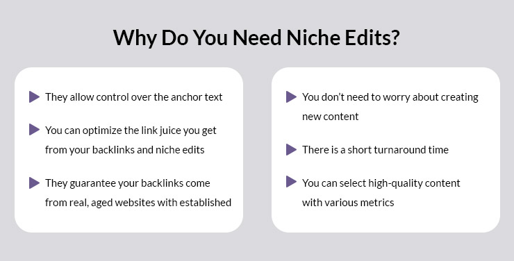 Why do you need niche edits
