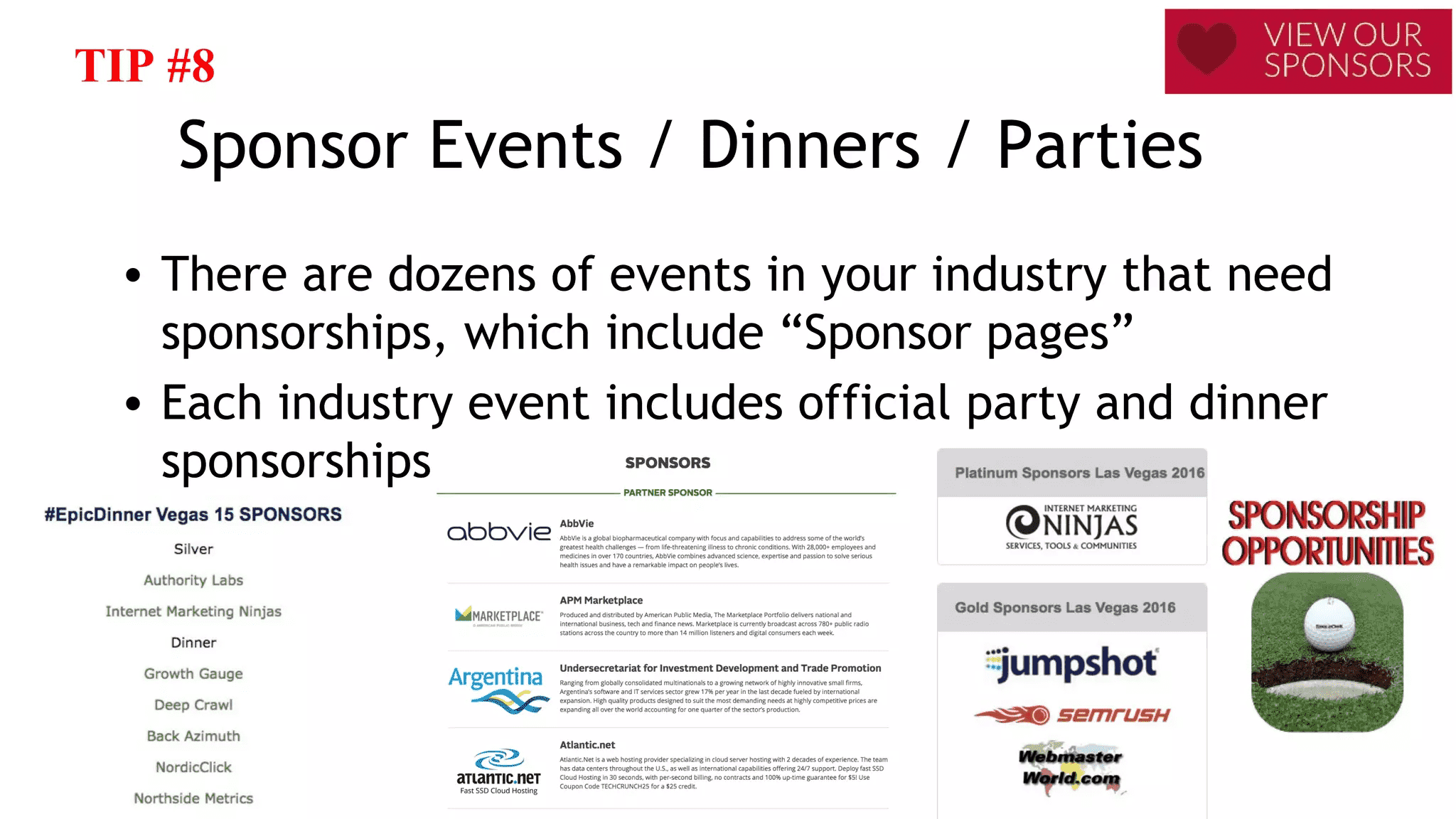 Sponsor Event Link Building 