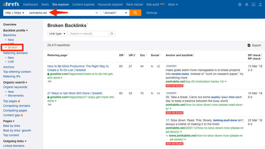 Broken Backlinks