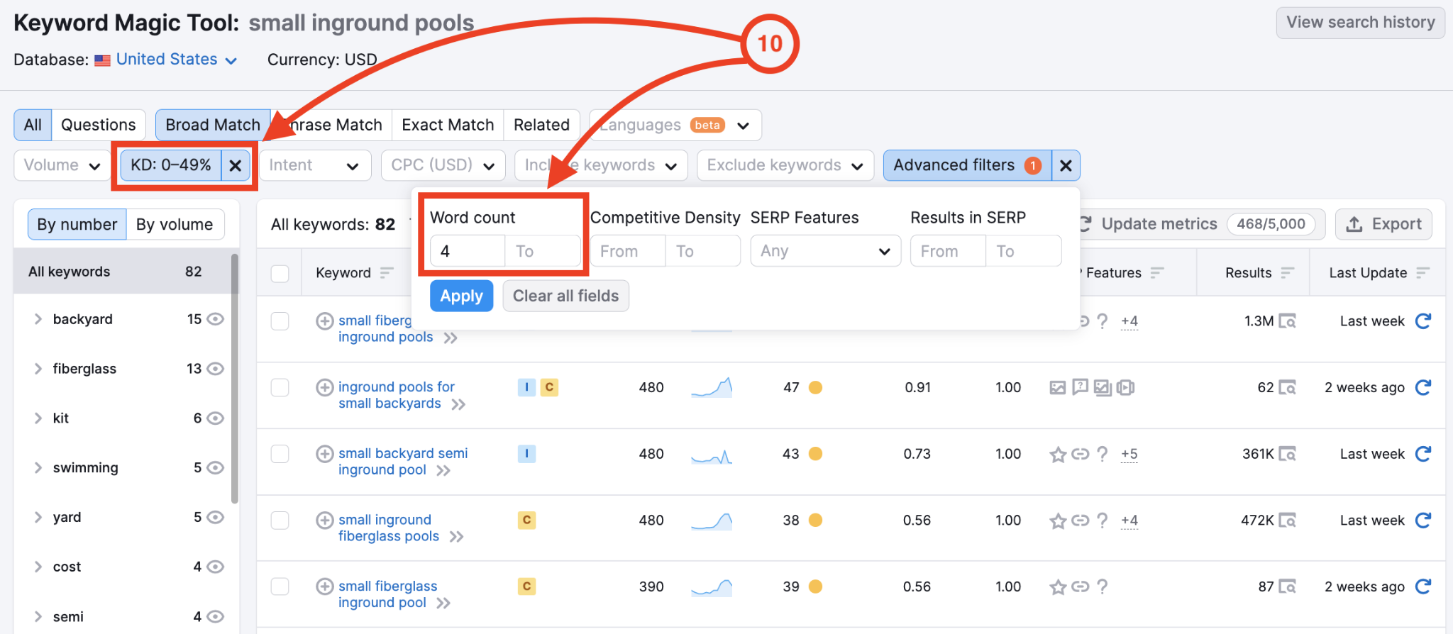 Search for Your Target Keywords