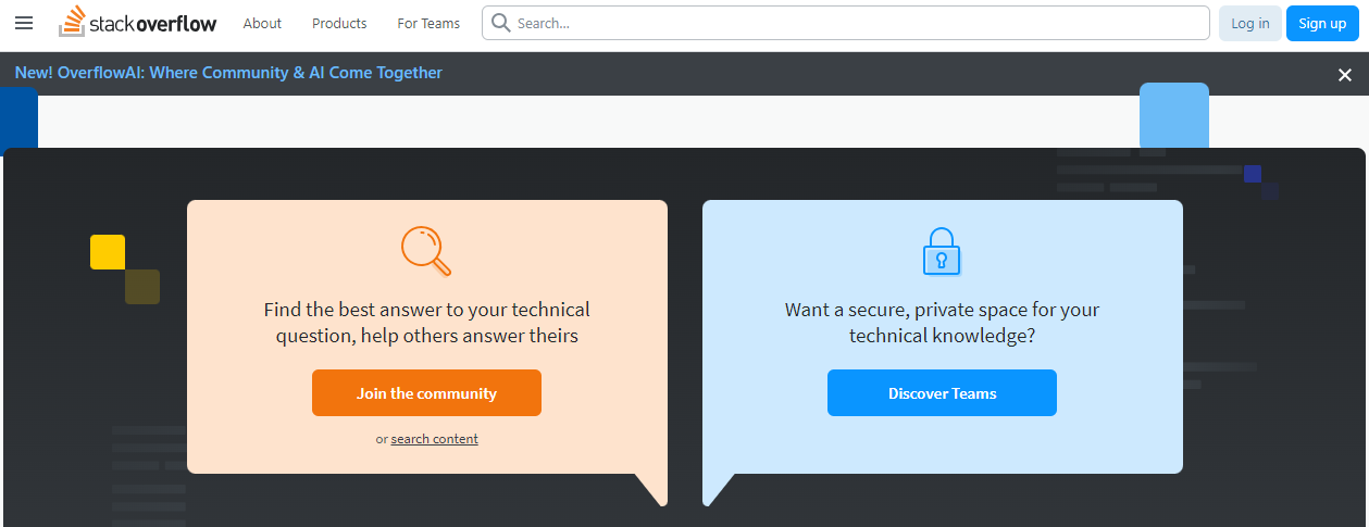 Stack Overflow / Stack Exchange