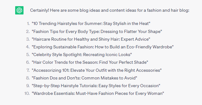 Content ideas