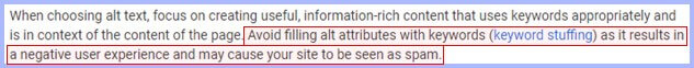 keyword in alt