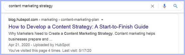 serp overview of keyword