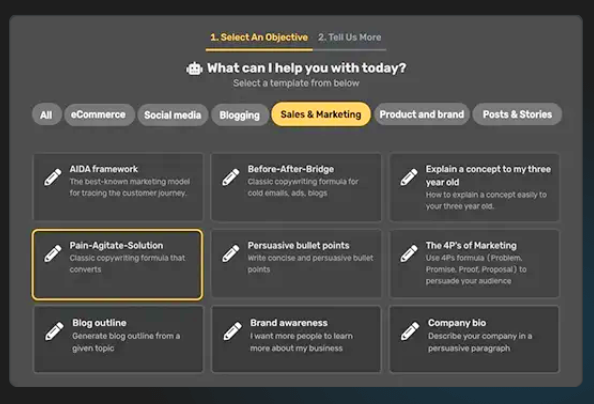 Learn about copywriting frameworks