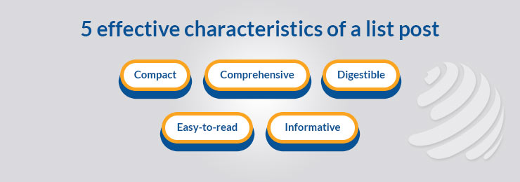 effective characteristics of a list post