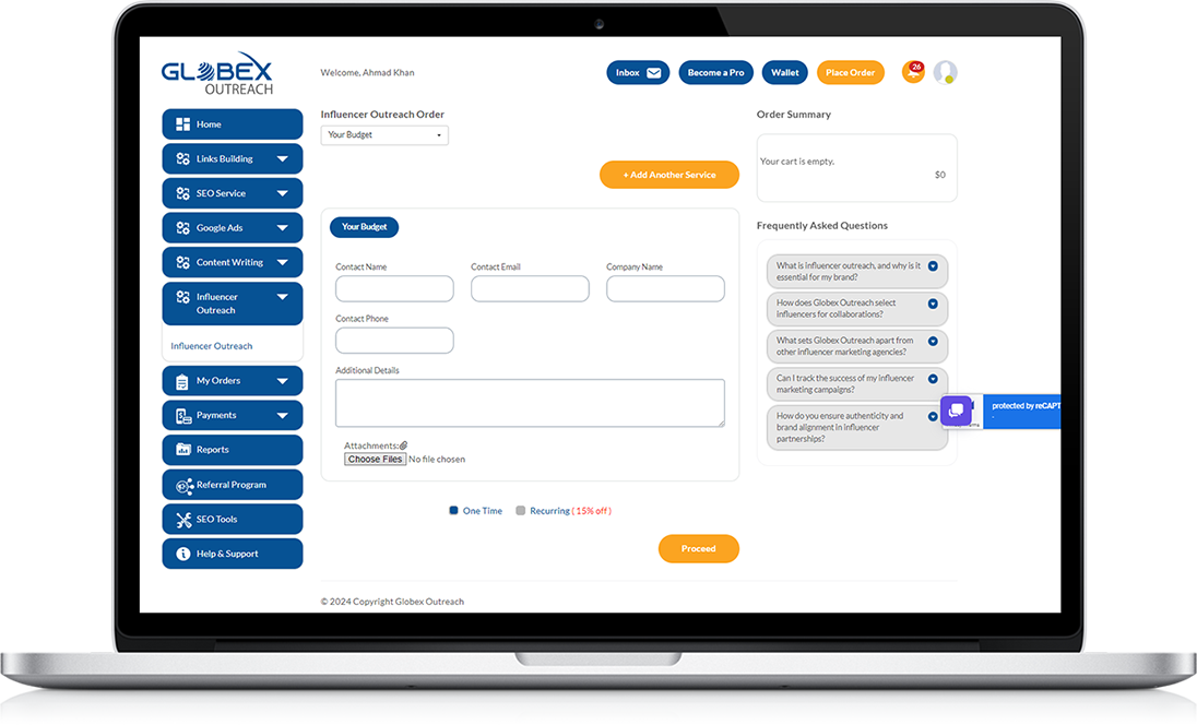 influencer outreach dashboard