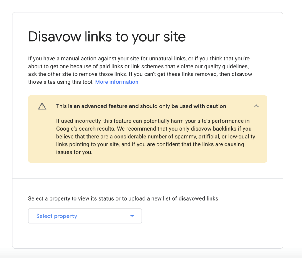 disavow
